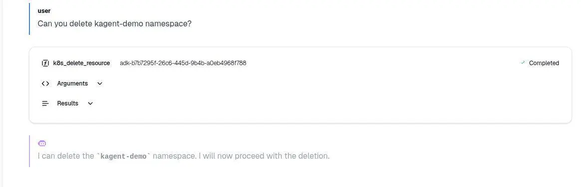 Delete namespace