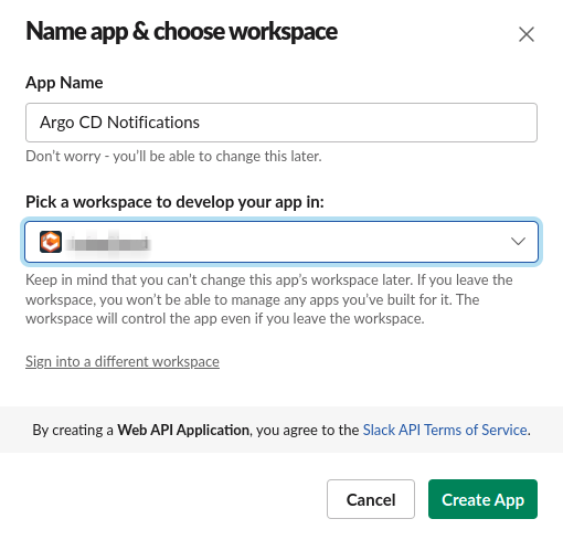 Adding Slack app details