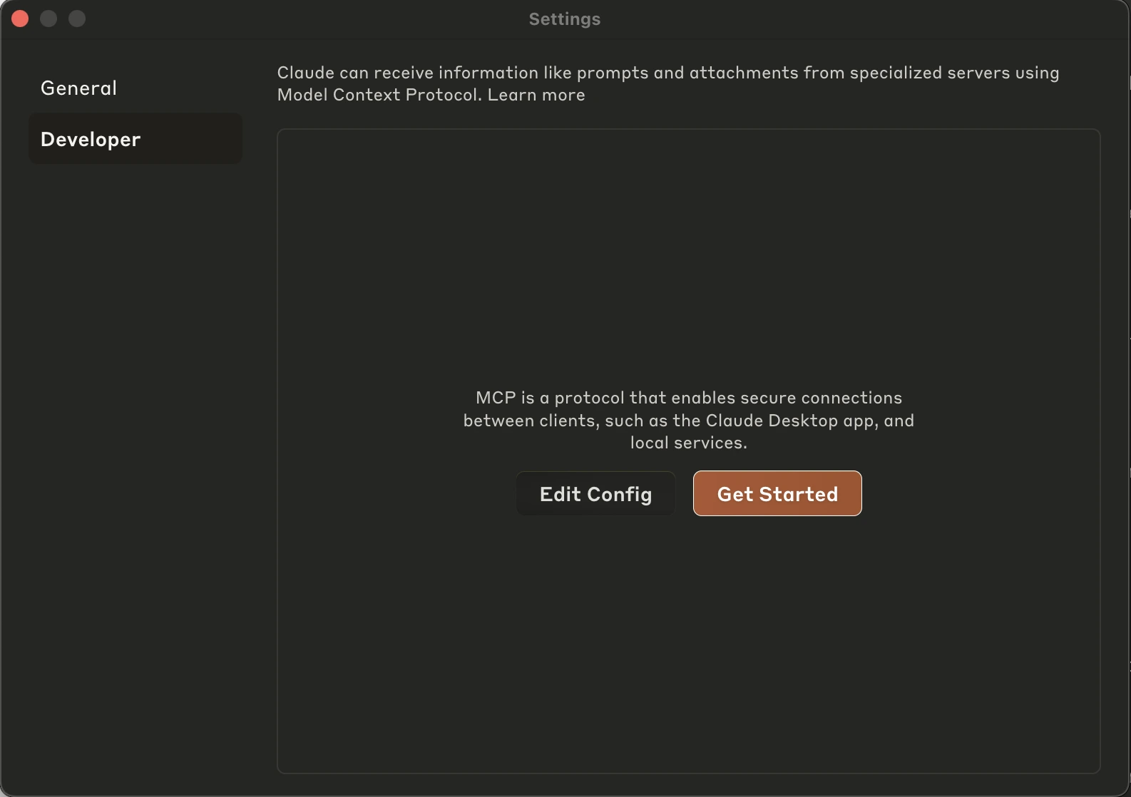 Open Developer tab