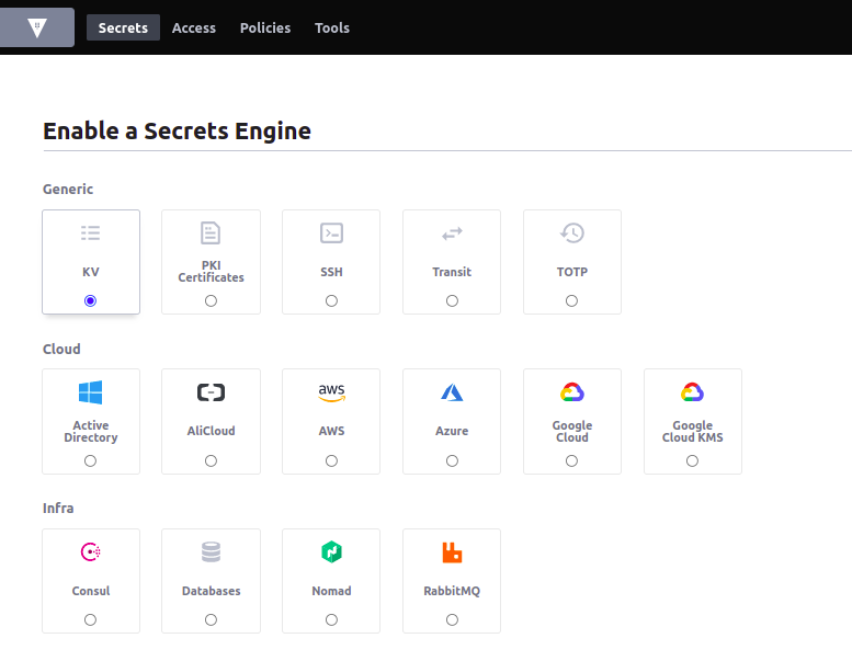 Enable Secrets Engine