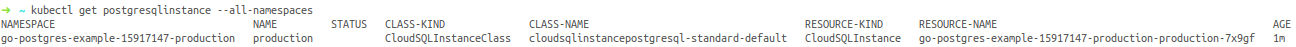 postgresqlinstance verification