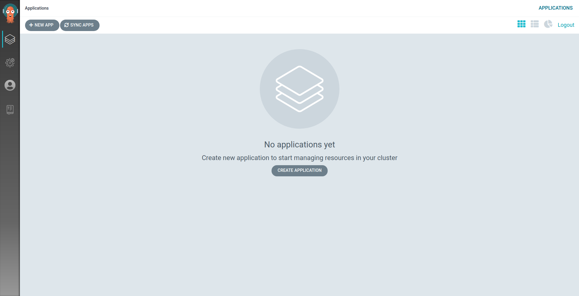 ArgoCD web GUI homepage