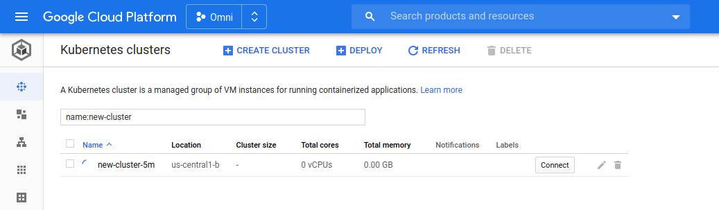 cluster being provisioned on gcp